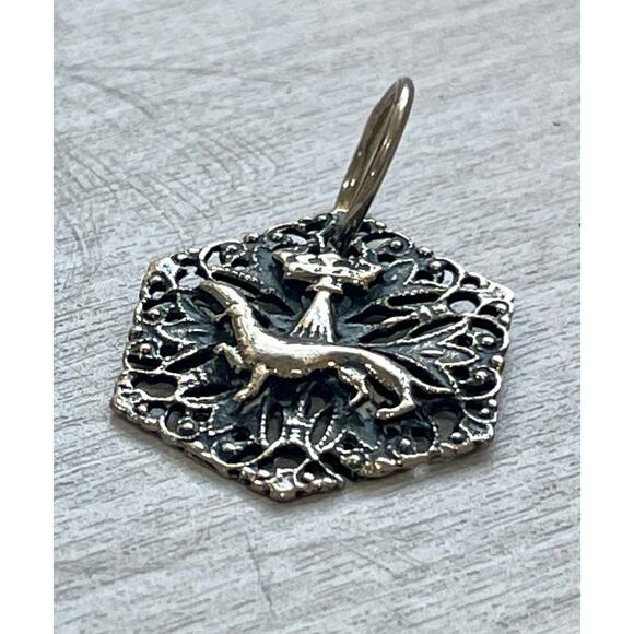Love Heals French White Bronze Anne of Brittany Ermine, L'Hermine Charm LH44 - Picture 2 of 7